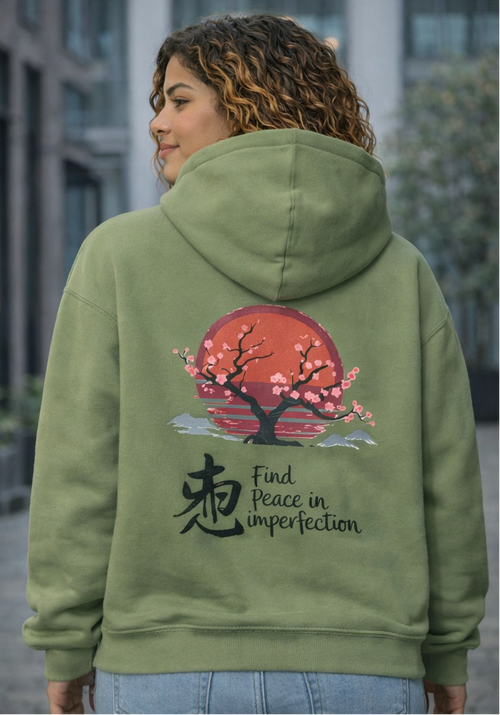 Hoodie unisexe à capuche – broderie discrète et message au dos, confort premium